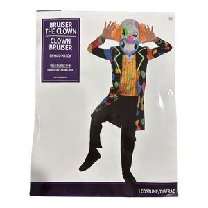 NWT Bruiser the Clown Child Costume Scary Circus Carnival Halloween XL 14-16